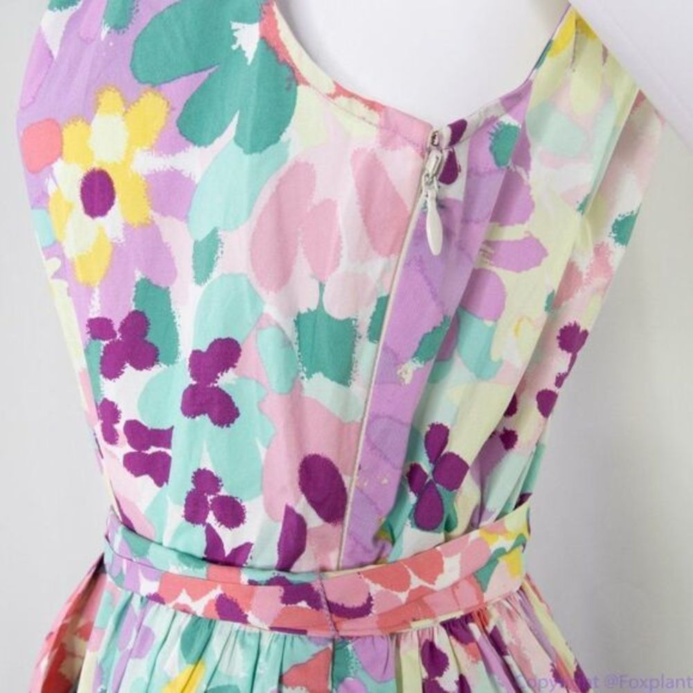 NWT kate spade Painted Petals Floral Cotton Shirtdress, Pastel - Picture 12 of 15